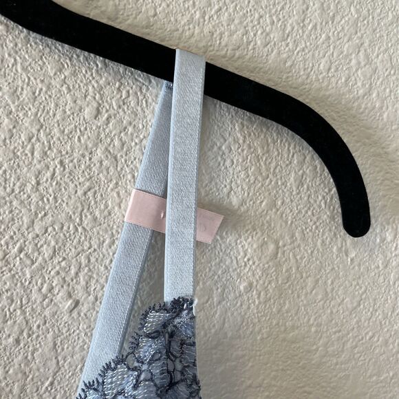 NWOT Victoria's Secret Dream Angels Bra Top S-DD Blue Lacey Boho Coquette - Picture 2 of 13